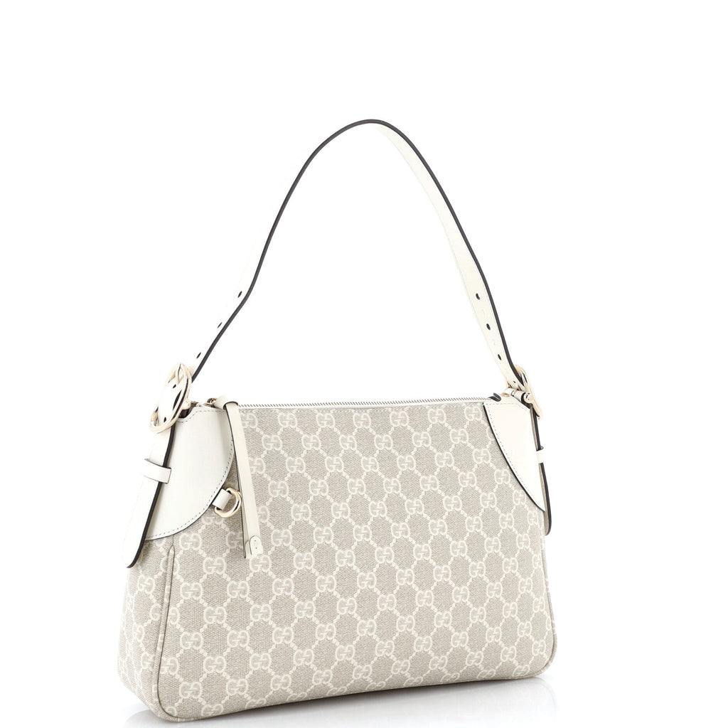 Emblem Shoulder Bag GG Coated Canvas with Leather Medium