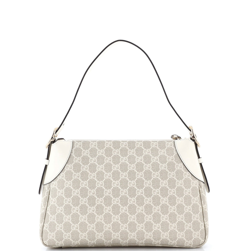 Emblem Shoulder Bag GG Coated Canvas with Leather Medium
