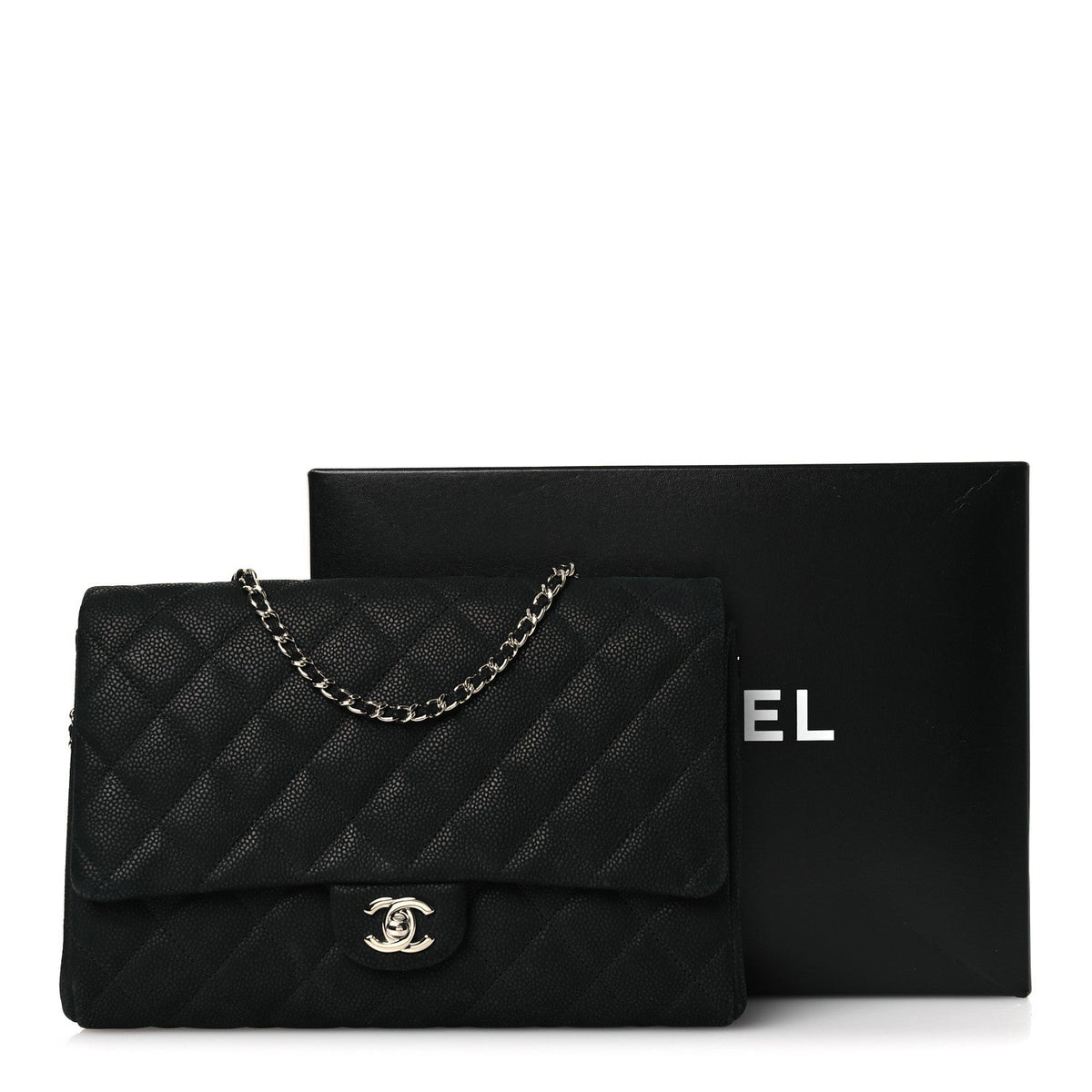Quilted Caviar Clutch Bag