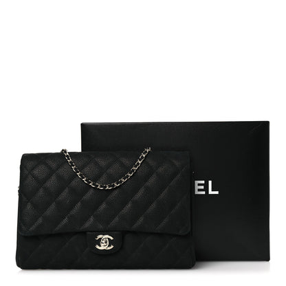 Quilted Caviar Clutch Bag