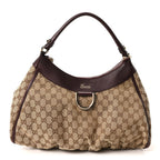 Gucci Metallic Monogram Large D Gold Hobo Purple