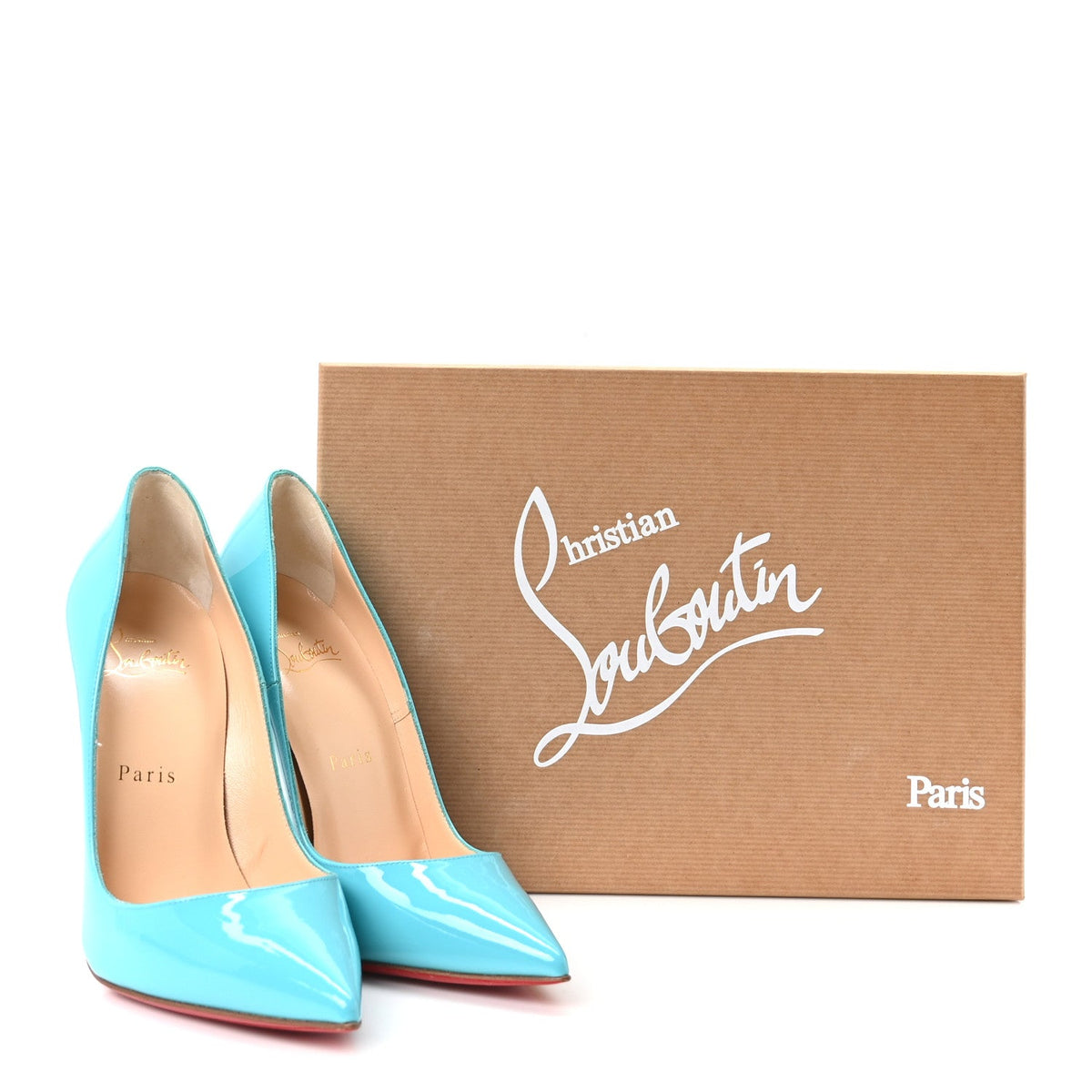 Christian Louboutin Patent So Kate 120 Women's Pumps 36.5 Pacific