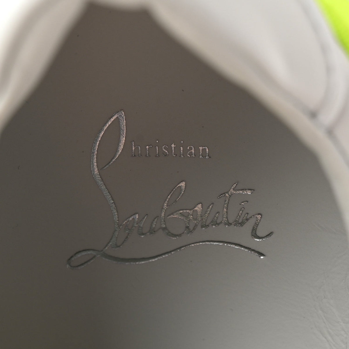 Christian Louboutin Calfskin Women's Fun Vieira Orlato Sneakers 39 Bianco