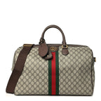Gucci GG Supreme Monogram Medium Ophidia Carry-On Duffle Bag Beige Ebony