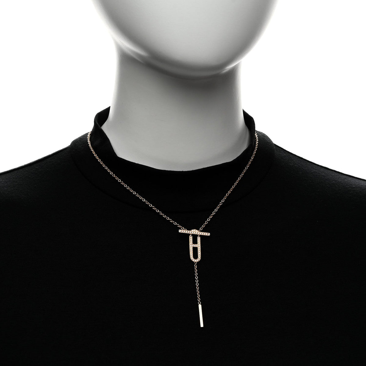 18K Rose Gold Diamond PM Ever Chaine D'Ancre Necklace ST