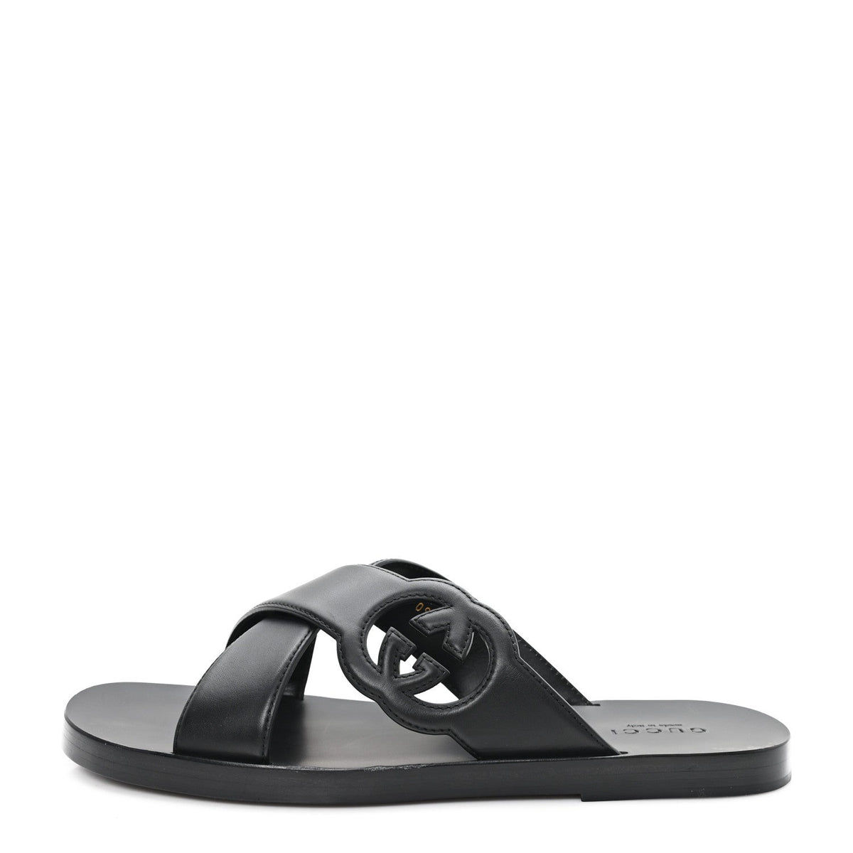 Cosmos Softy Calfskin Interlocking G Sandals Black