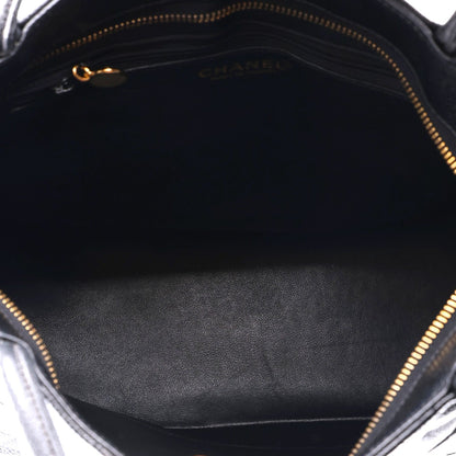 Quilted Caviar Tote Bag