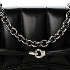 Gucci Nappa Matelasse Small Maxi Horsebit Shoulder Bag Black