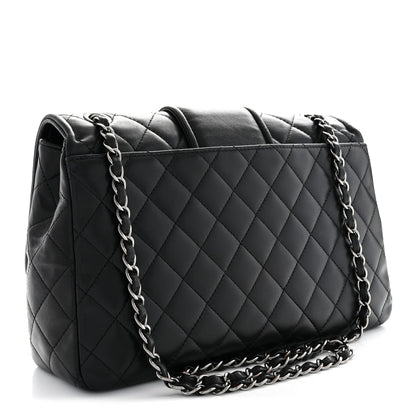 Quilted Lambskin Flap Shoulder Bag