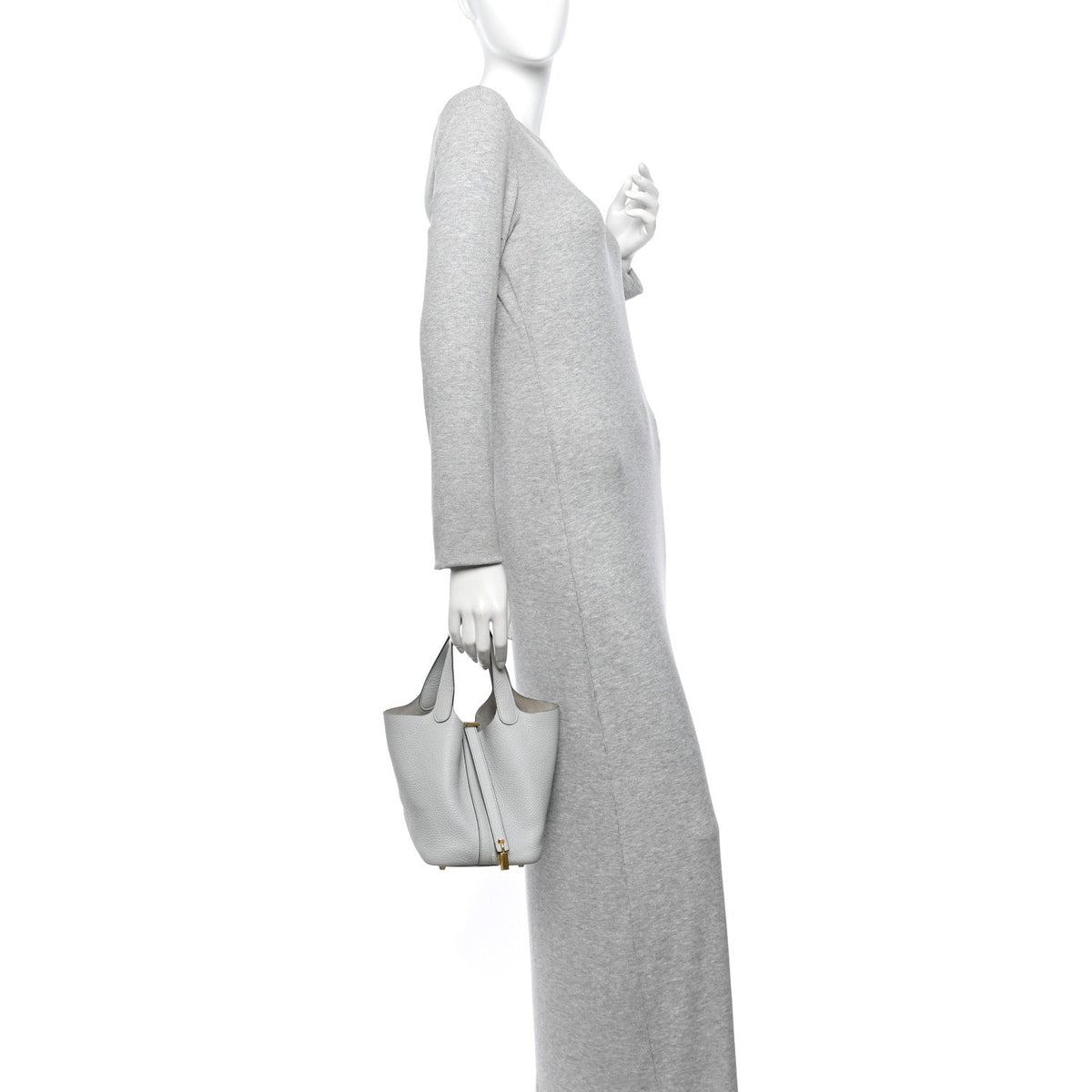 Taurillon Clemence Picotin Lock 18 Pm Bl Handbag