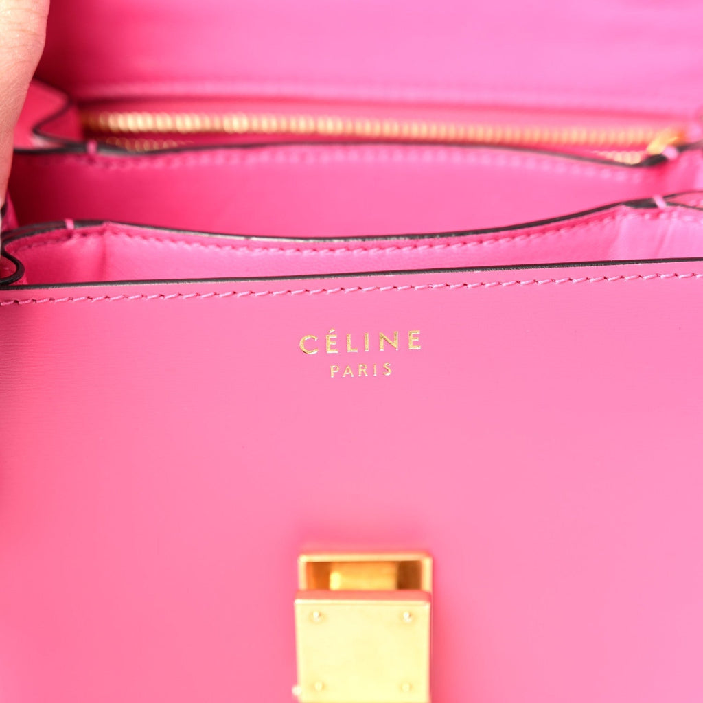 Celine Box Calfskin Small Classic Box Flap Bag Hibiscus