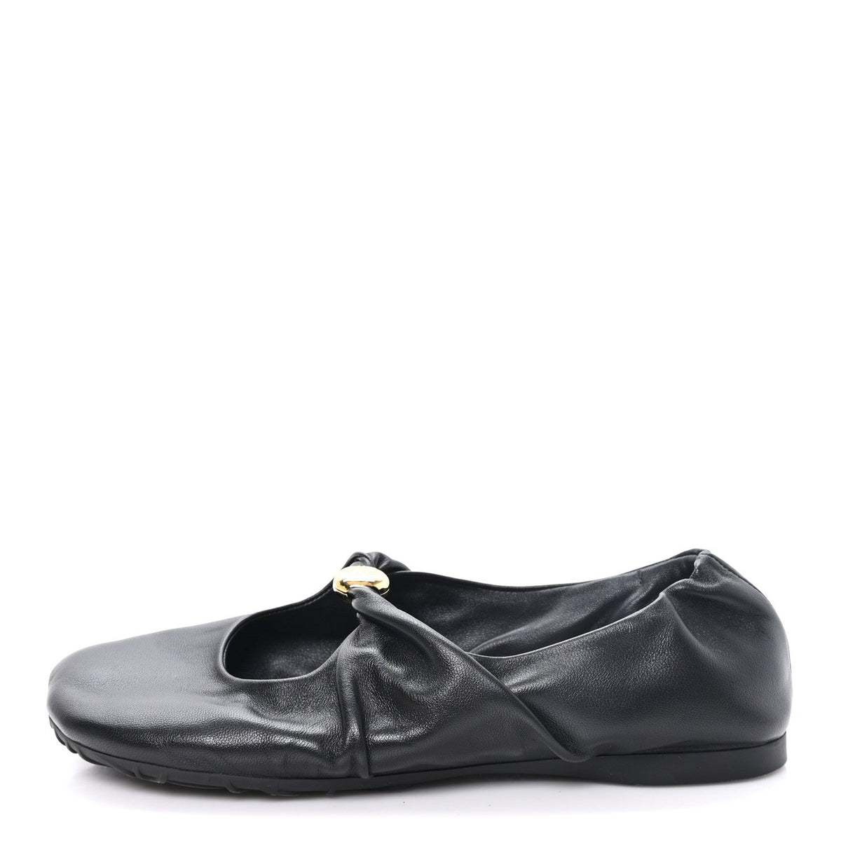 Loewe Lambskin Women's Pebble Ballerina Flats 35 Black
