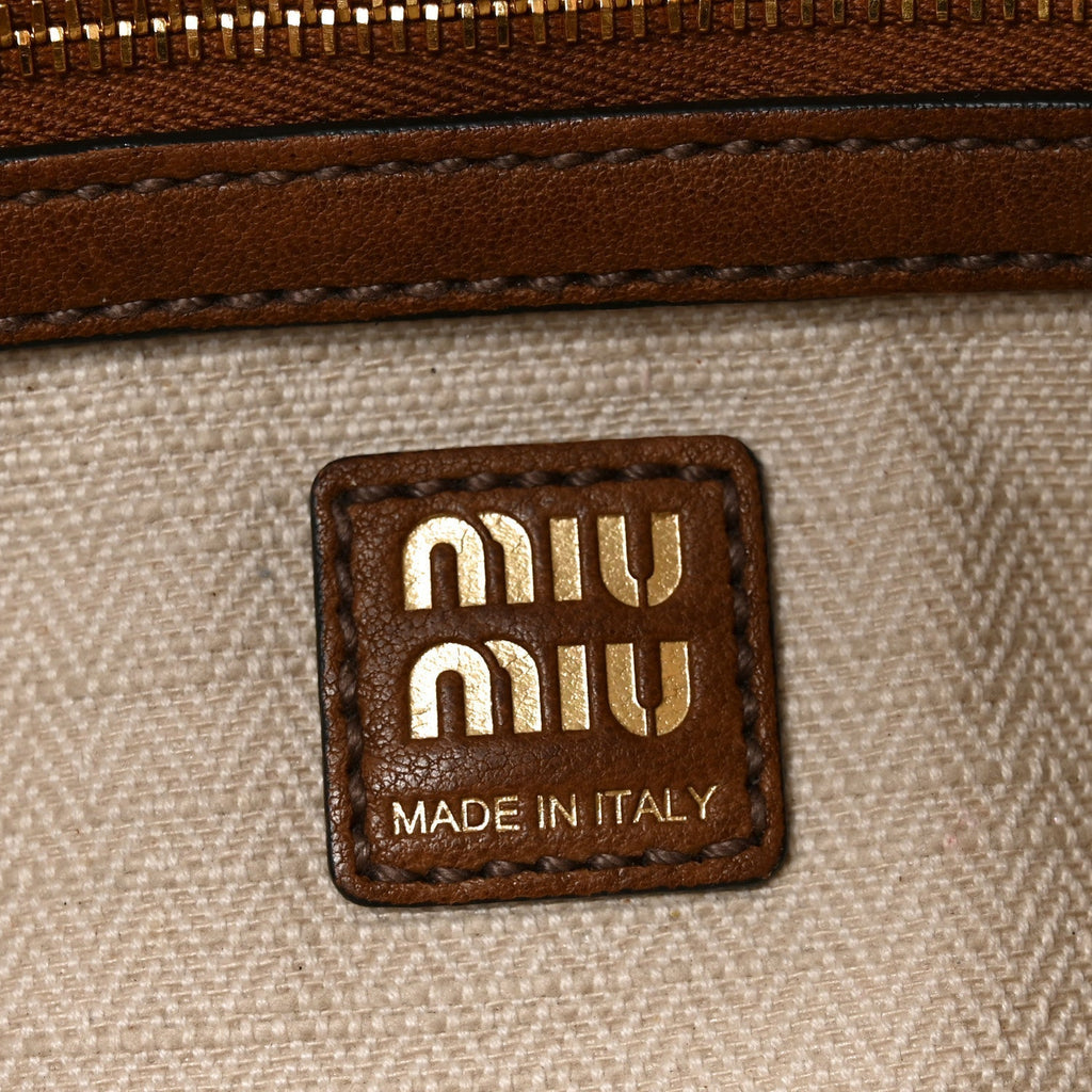 Miu Miu Nappa Aviator Regular Aventure Shoulder Bag Rovere