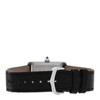 Cartier Stainless Steel Calfskin 25mm Must de Cartier Tank Quartz Watch