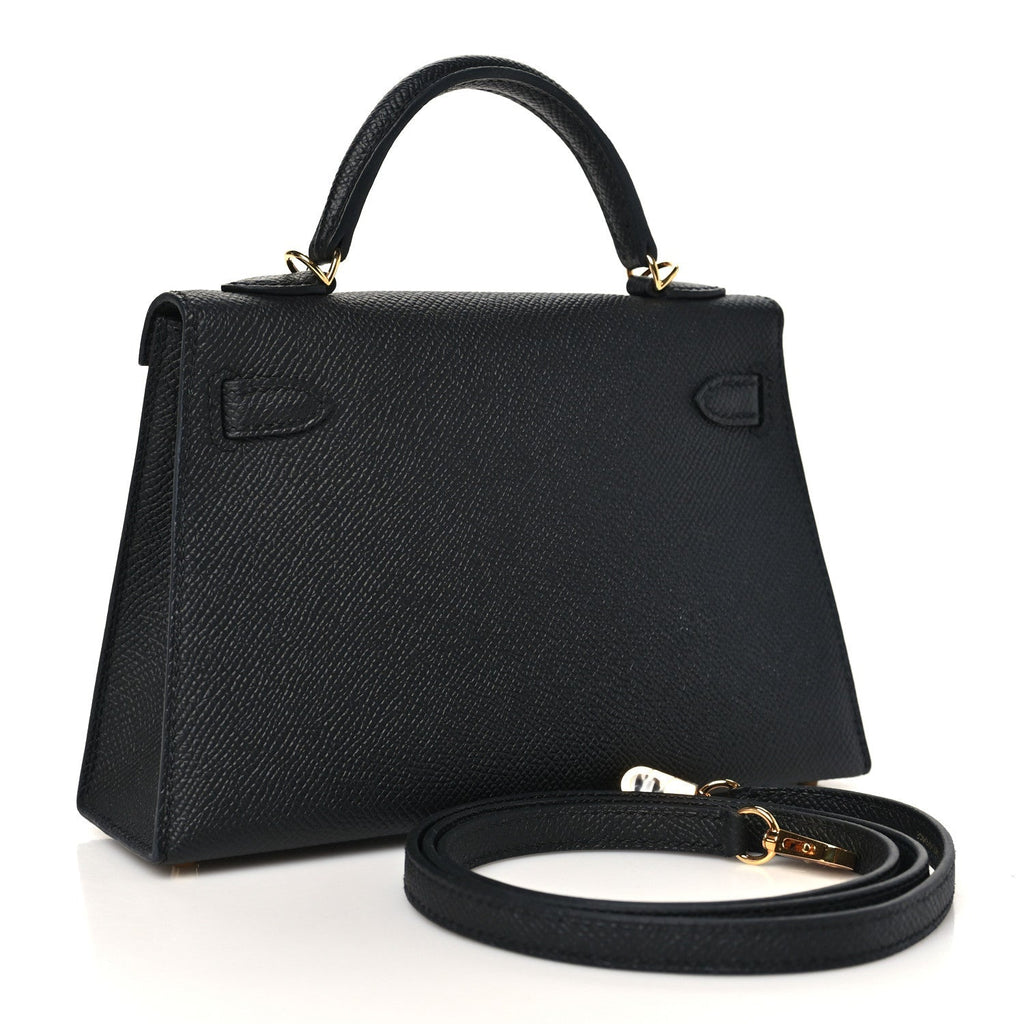 Hermes Epsom Mini Kelly Sellier 20 Black