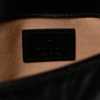 Gucci Calfskin Matelasse Studded Super Mini GG Marmont Shoulder Bag Black