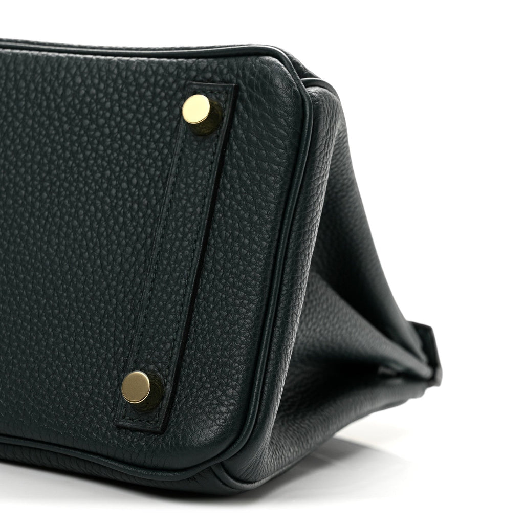 Hermes Togo Matte Alligator Birkin Touch 25 Vert Cypress
