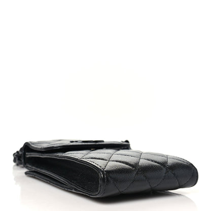 Quilted Caviar Clutch Bag