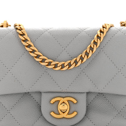 Mini Quilted Caviar Flap Shoulder Bag
