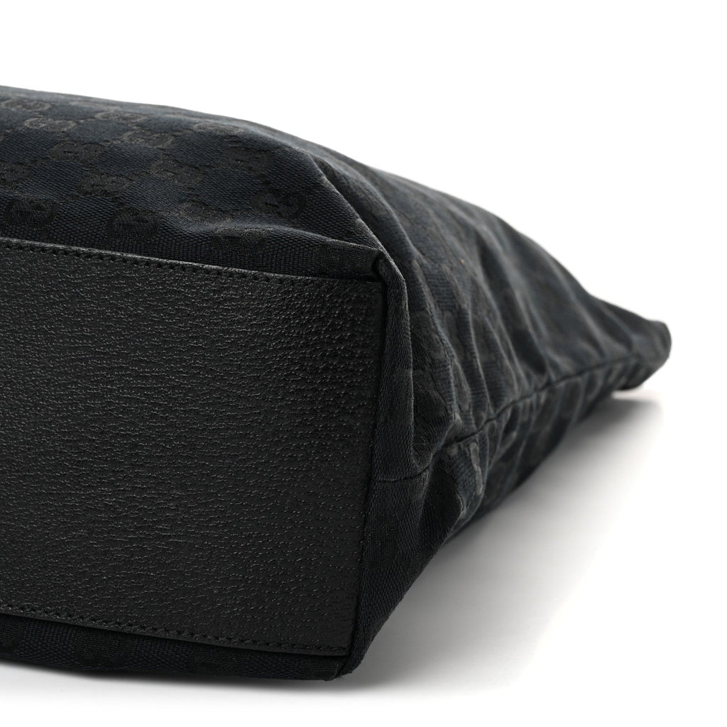 Gucci GG Monogram Large Web Handle Vertical Tote Black
