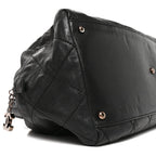 Chanel Lambskin Cloudy Bundle Bowler Bag Black