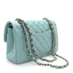 Chanel Caviar Quilted Small Double Flap Light Blue