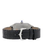 Cartier Stainless Steel 18K Yellow Gold Alligator 31.4mm Santos Dumont Watch Grey