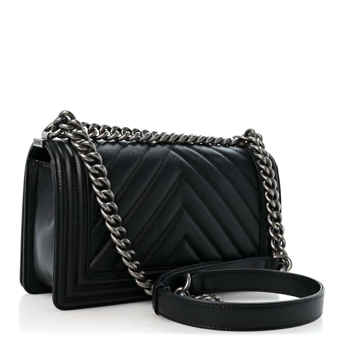 Medium Quilted Caviar Flap Shoulder Bag