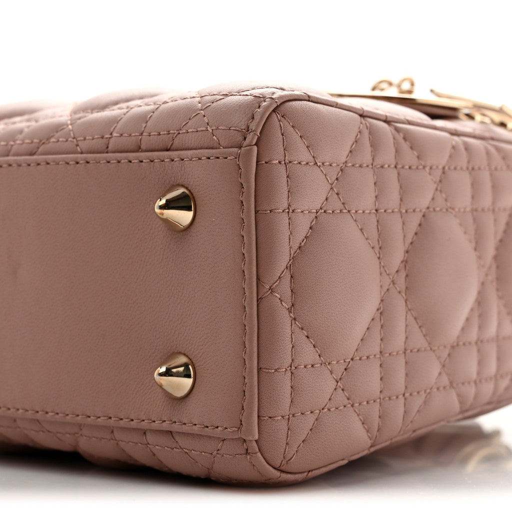 Christian Dior Lambskin Cannage Small My ABCDior Lady Dior Fard