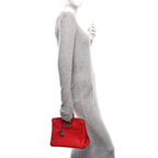 Hermes Epsom Birkin 25 Rouge Casaque