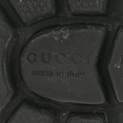Gucci GG Canvas Women's Monogram Trip Lug Sole Sandals 38.5 Black