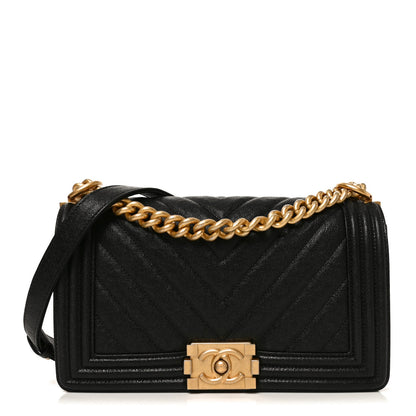 Medium Quilted Caviar Flap Shoulder Bag