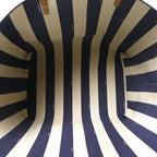 Fendi Pequin Vitello Reversible Large Shopping Tote Midnight Blue