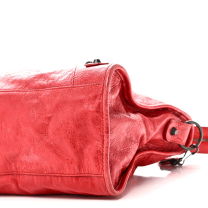 Agneau Classic Hardware City Rouge Coque Handbag