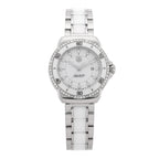 Tag Heuer Stainless Steel Ceramic Diamond 32mm Formula 1 Watch White WAH1313