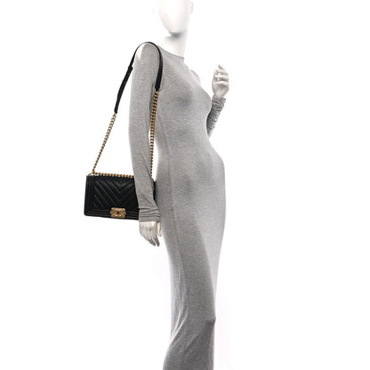 Medium Quilted Caviar Flap Shoulder Bag
