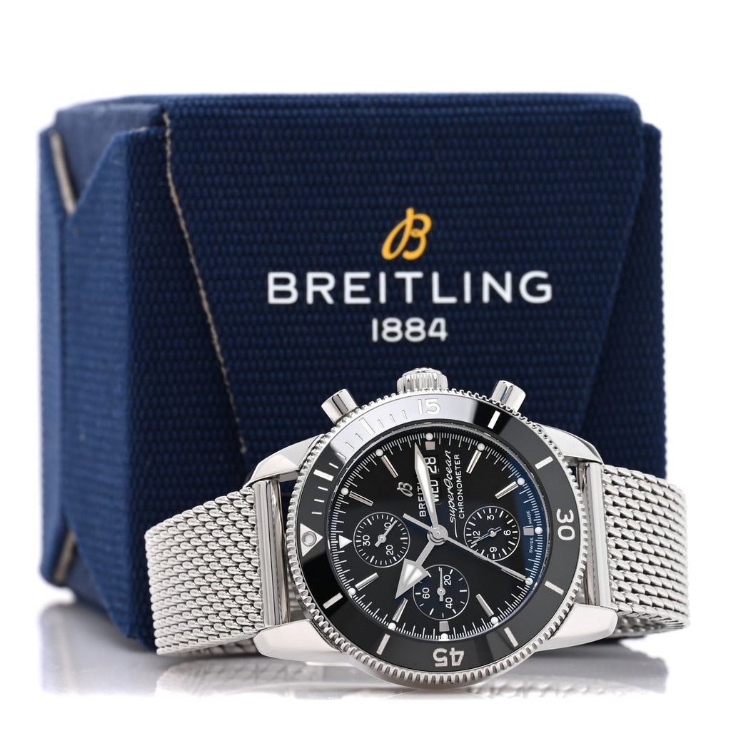 Breitling Stainless Steel 44mm Superocean Heritage Watch Black A13313