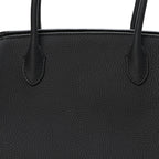 The Row Grained Calfskin Marlo 12 Tote Bag Black