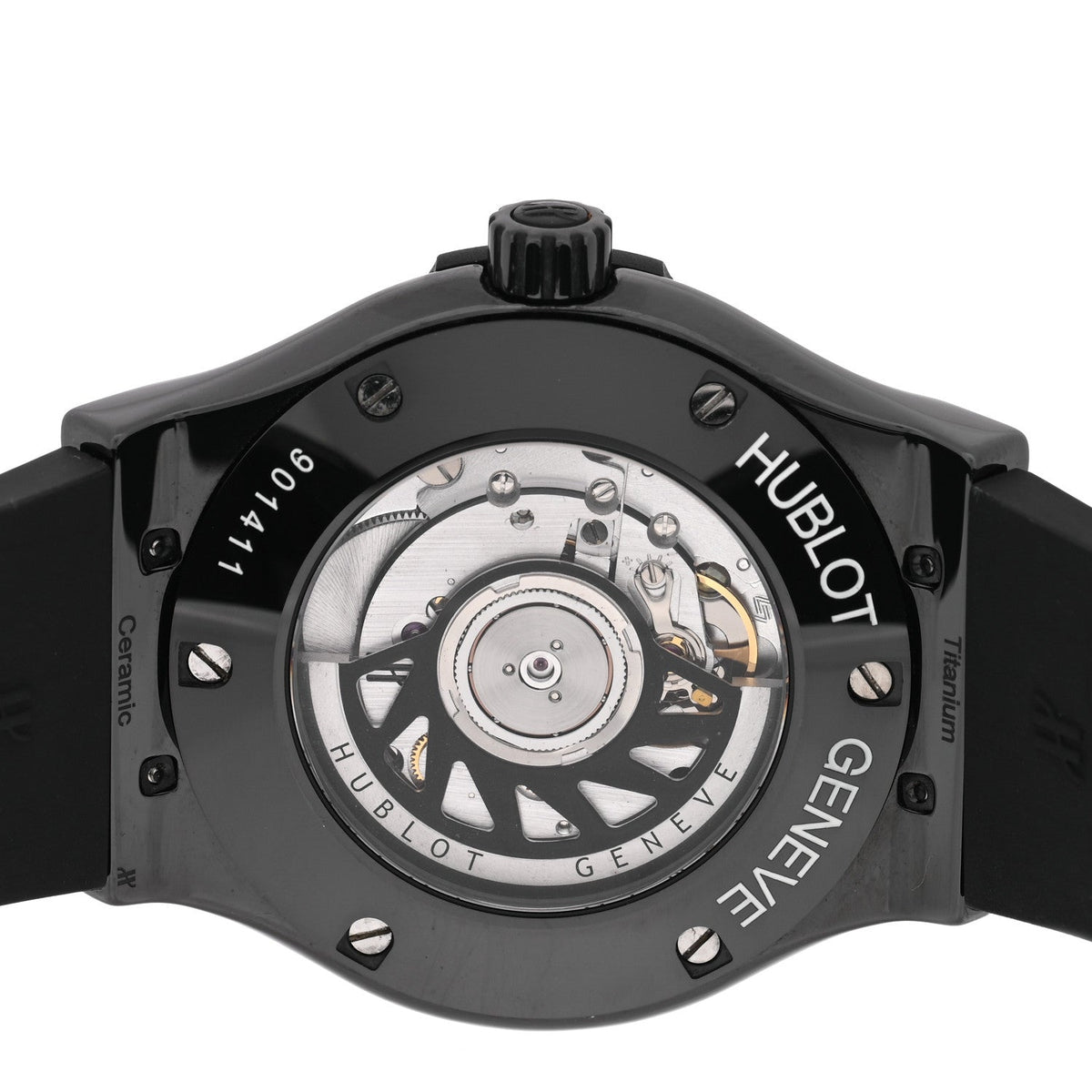Hublot Ceramic Rubber 42mm Classic Fusion Black Magic Automatic Watch Black 542.CM.1770.RX