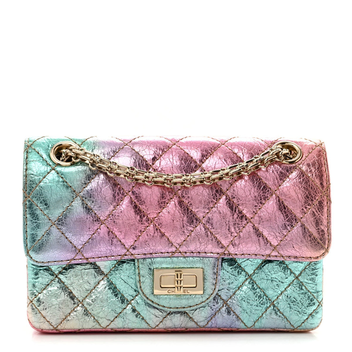 Chanel Metallic Goatskin Quilted Mini 2.55 Reissue Flap Multicolor