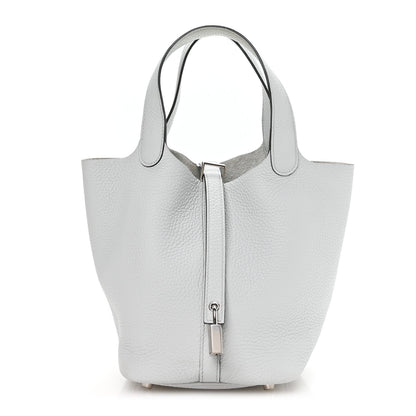 Taurillon Clemence Picotin Lock 18 Pm Bl Handbag