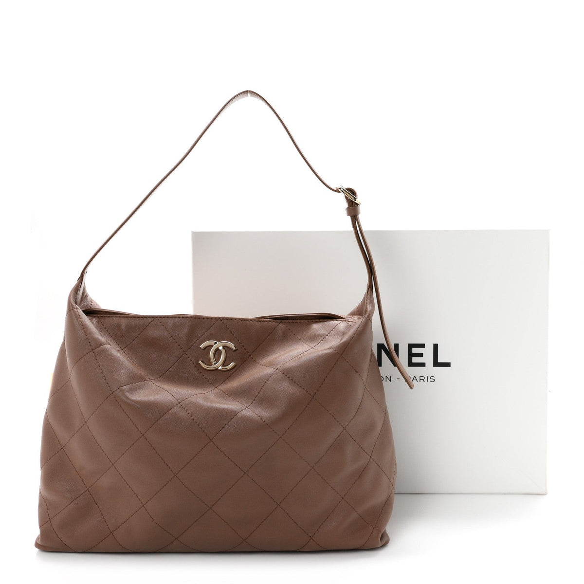 Maxi Quilted Lambskin Hobo Bag