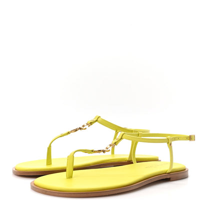 Christian Dior Calfskin Women's C'est Dior Sandals 37 Yellow