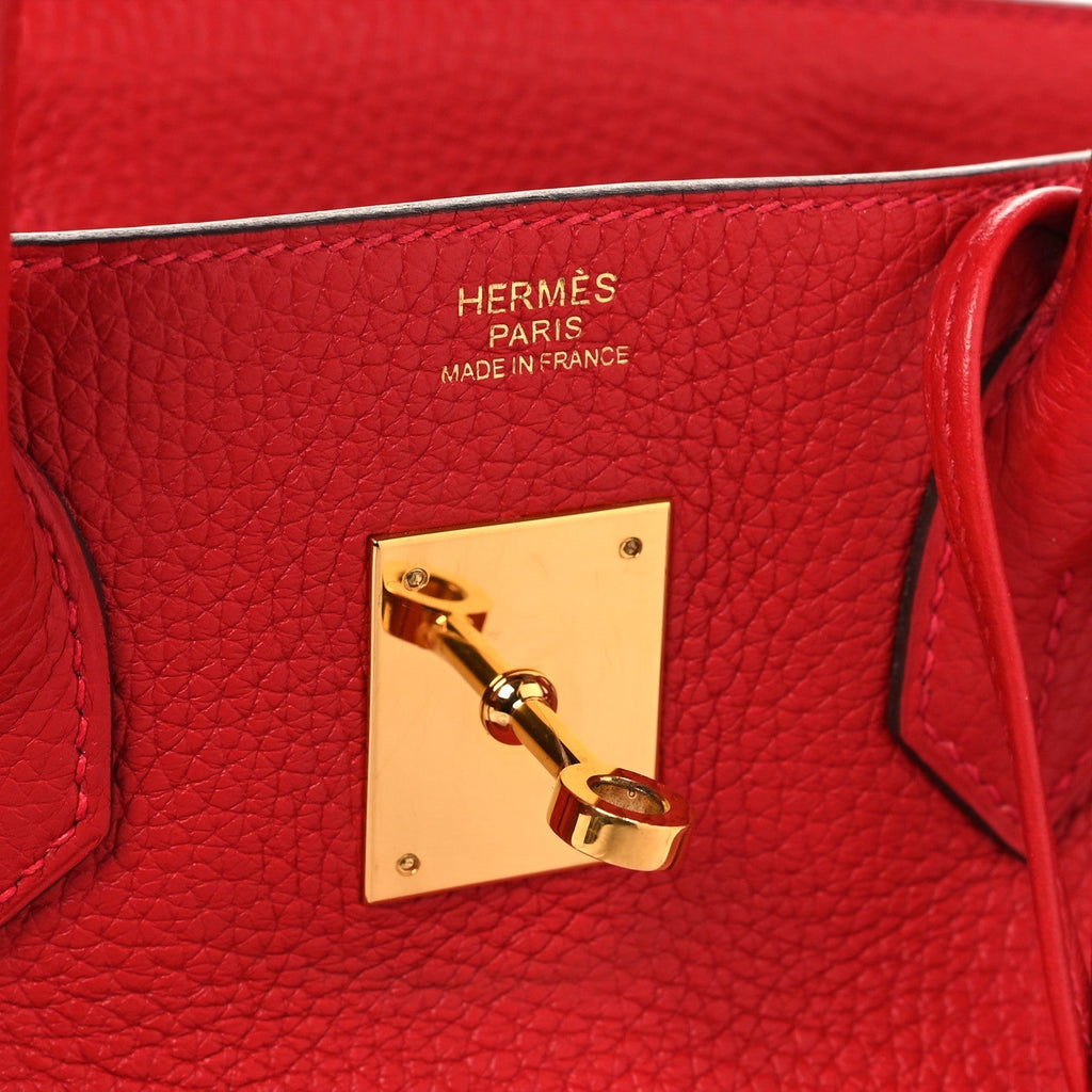Hermes Togo Birkin 30 Rouge Casaque