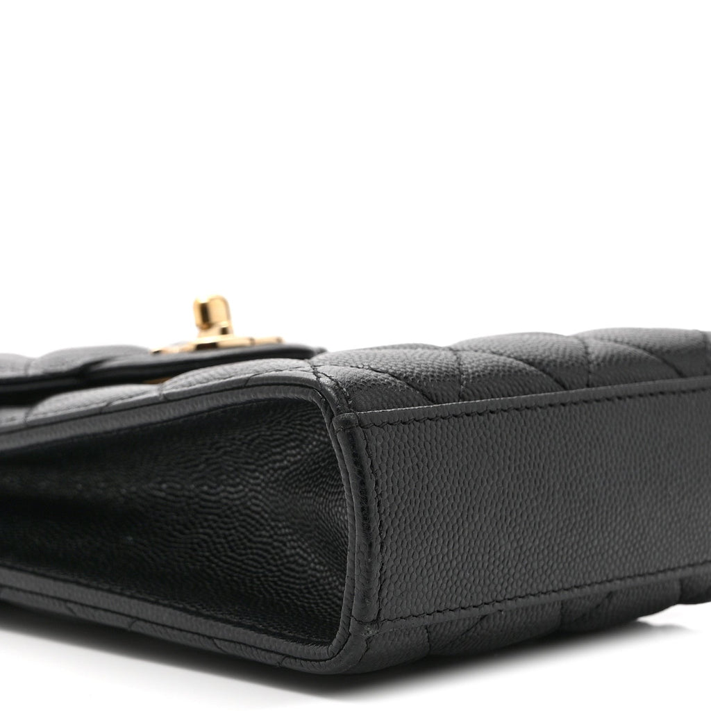 Chanel Caviar Quilted Classic Phone Holder Black