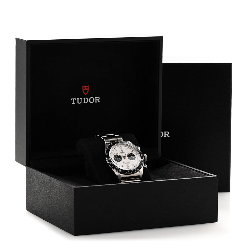 Tudor Stainless Steel 41mm Black Bay Chrono Watch White 79360N