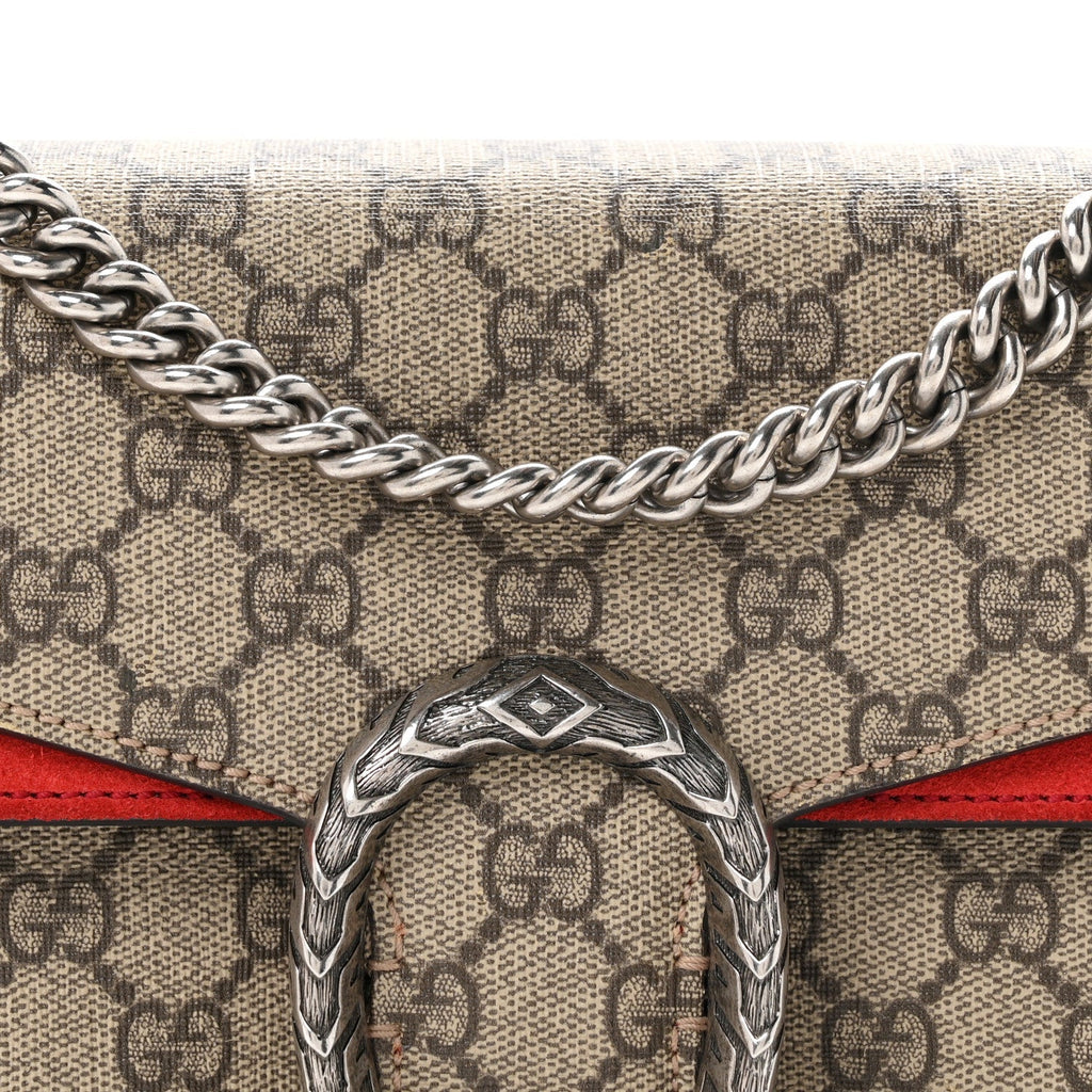 Gucci GG Supreme Small Dionysus Shoulder Bag Red