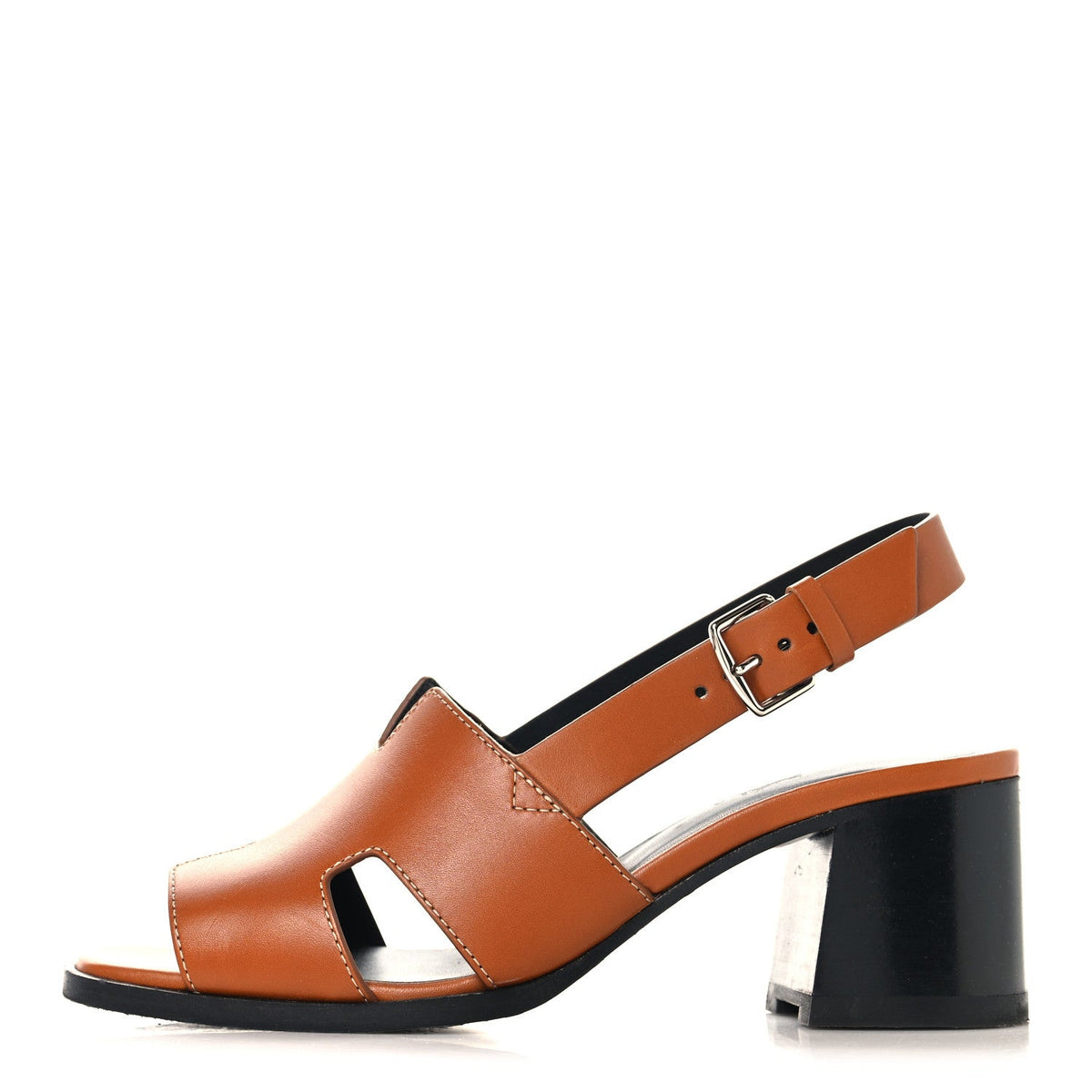 Calfskin Elbe Sandals Marron Glaise