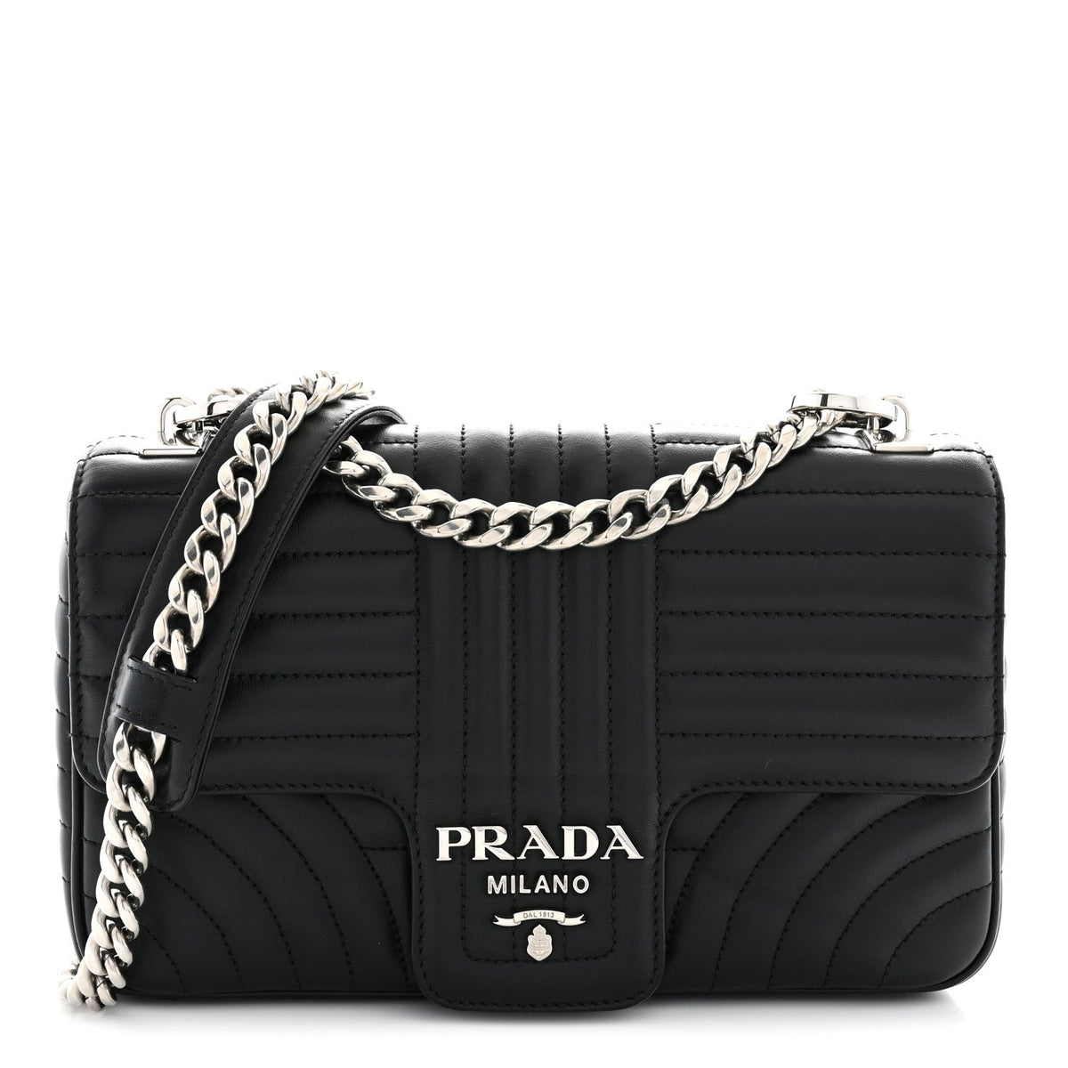 Medium Calfskin Shoulder Bag - Black