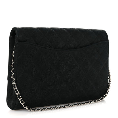 Quilted Caviar Clutch Bag